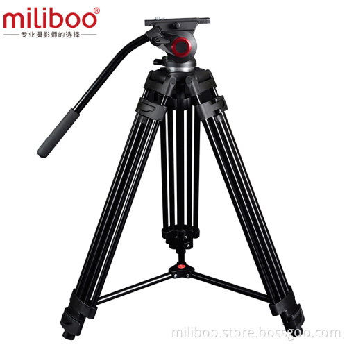 Promo miliboo Professional Portable Video Tripod with Hydraulic Head Digital DSLR Camera Stand tripod better than manfrotto